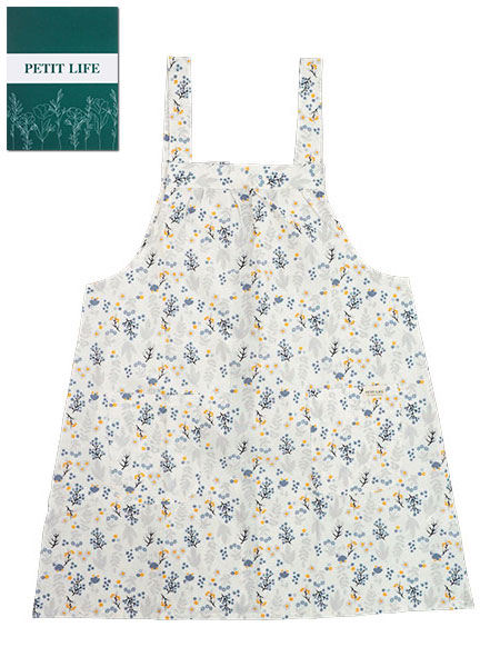 PETIT LIFE 婦人肩紐エプロン 綿100% 花柄