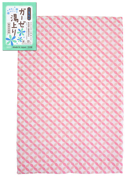 三重袷せ ガーゼ湯上り 七宝つなぎ