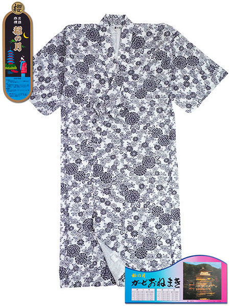 都の月 婦人ガーゼネマキ 柄おまかせ 綿100%