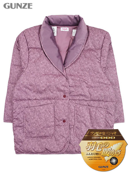 グンゼ 婦人羽毛ジャケット ペイズリー柄