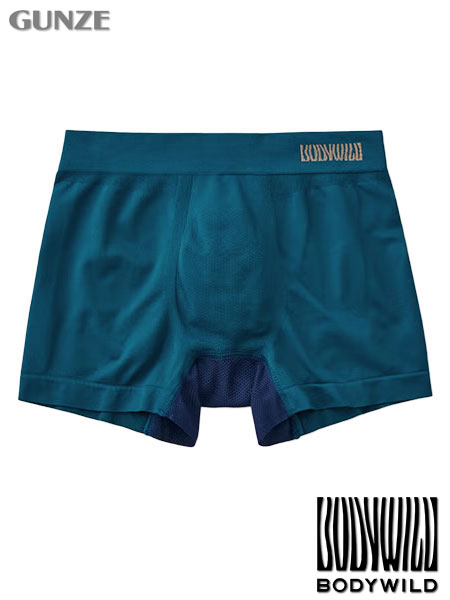 グンゼ BODYWILD 紳士ボクサーパンツ(前とじ) 立体成型×ベンチレーション 無地