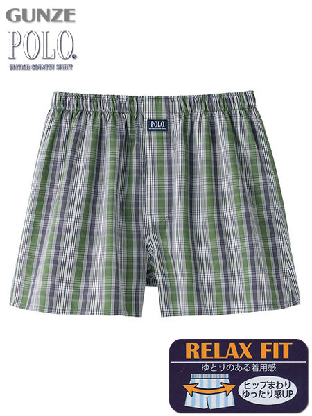 グンゼ POLO(ポロ) 紳士トランクス(前あき) チェック柄