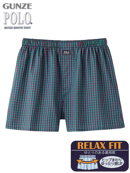 グンゼ POLO(ポロ) 紳士トランクス(前あき) チェック柄