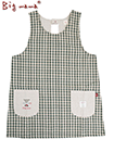 Big mama(ビッグママ)婦人ラン型エプロン チェック ウエスト紐タイプの詳細画面へ