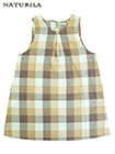 NATURILA ラン型かぶりエプロン ブロックチェック柄の詳細画面へ
