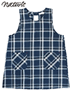 naturic ラン型エプロン cotton100% チェック柄 腰ゴム かぶりエプロンの詳細画面へ