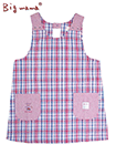 Big mama(ビッグママ) ラン型エプロン チェック柄 ウエスト紐タイプの詳細画面へ