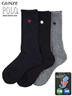 グンゼ POLO(ポロ)紳士リブソックス ワンポイント刺繍 3足組 抗菌 消臭の詳細画面へ