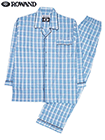 ROWAND(ロワンド)紳士長袖・長パンツパジャマ 日本製 綿100% スムース チェック柄の詳細画面へ