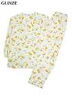 GUNZE(グンゼ)婦人長袖・長パンツパジャマ 花柄 綿100% スムースの詳細画面へ