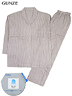 グンゼ アセドロン 婦人長袖・長パンツパジャマ ストライプ柄 Wガーゼの詳細画面へ