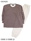 グンゼ コムシコムサ 婦人長袖・長パンツパジャマ フリース 無地 かぶりタイプの詳細画面へ