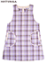 NATURILA ラン型かぶりエプロン チェック柄の詳細写真Ａ