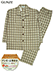 グンゼ 紳士長袖・長パンツパジャマ 大きめ釦 京都捺染 ダンニットの詳細写真Ａ