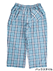 naturic 婦人8分丈ルームパンツ 綿100%生地洗い チェック柄の詳細写真Ｂ