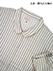 グンゼ キレイラボ 婦人長袖・長パンツパジャマ ストライプ Fitte 綿100%ガーゼ素材 襟付きの詳細写真Ｂ