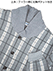グンゼ 紳士長袖・長パンツパジャマ 襟元保温 チェック柄 ソフトキルトの詳細写真Ｂ